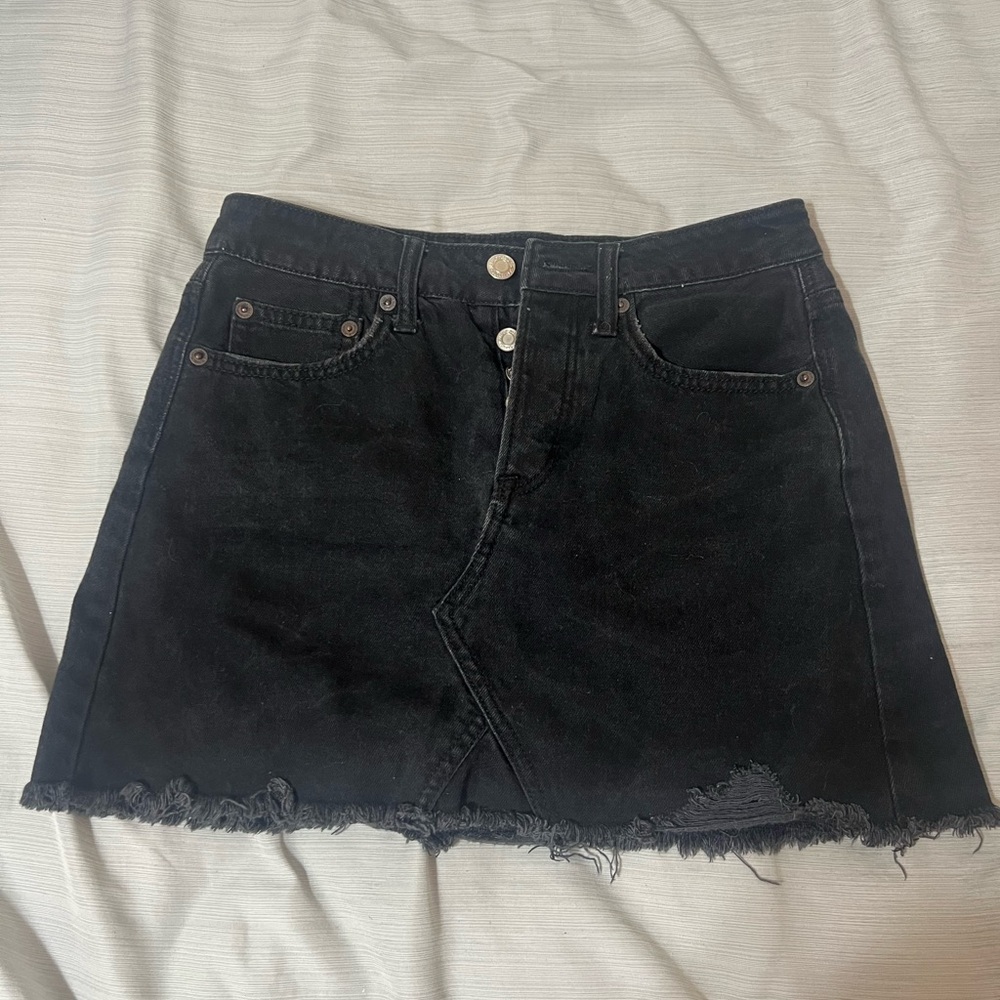 American Eagle Black A-Line Mini Skirt Casual